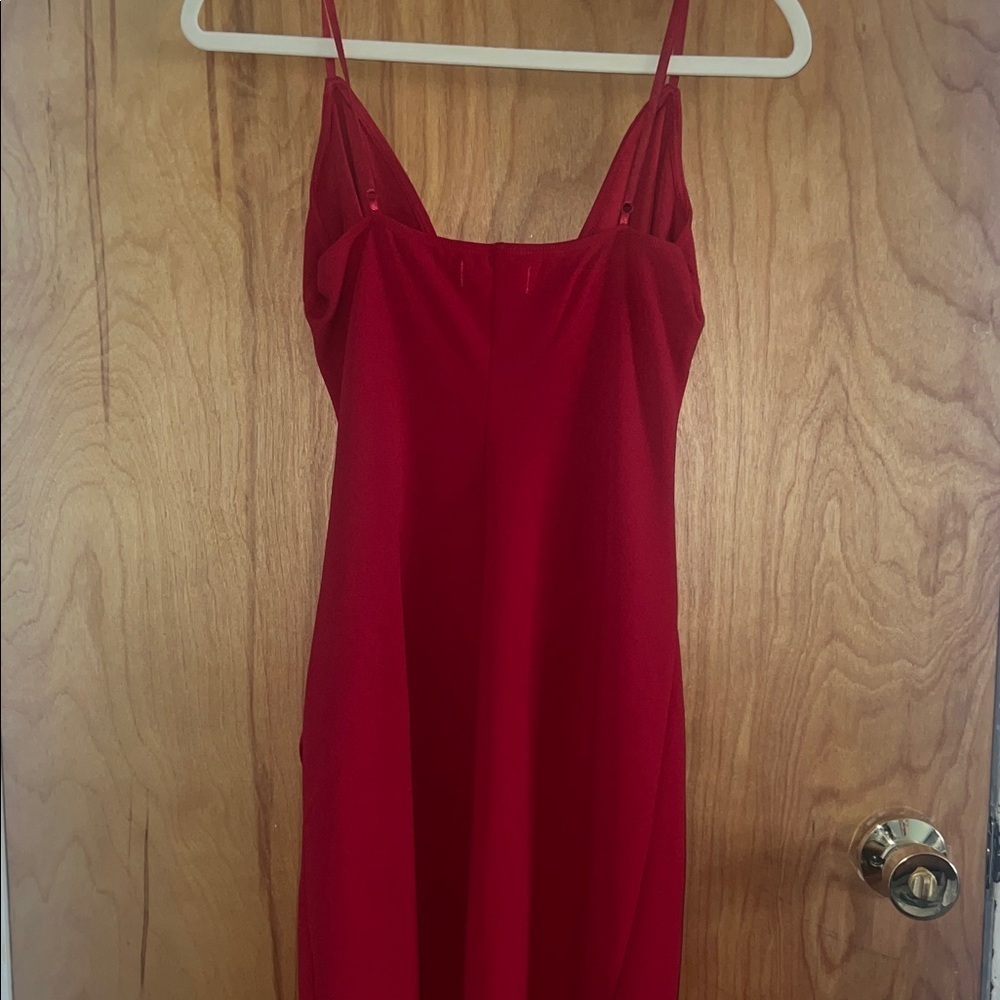Emerald Sundae Vibrant Red V-Neck Dress - Picture 5 of 7